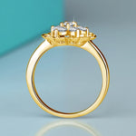 Luxury Flower Moissanite Ring - Valentines Day Gift - Ornalux