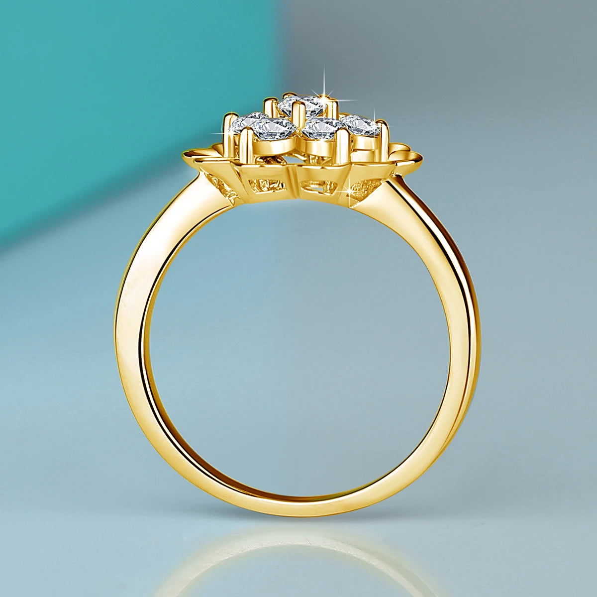 Luxury Flower Moissanite Ring - Valentines Day Gift - Ornalux