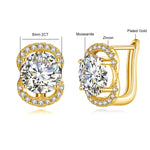 4Ct Moissanite Earrings Studs With Certificate - Ornalux