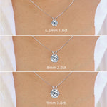 Luxury 3.0 Carat Round Cut Moissanite Pendant Necklace - Ornalux