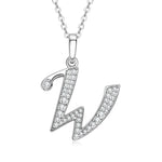 Initial Name Moissanite Pendent Necklace | A-Z Letters - Ornalux