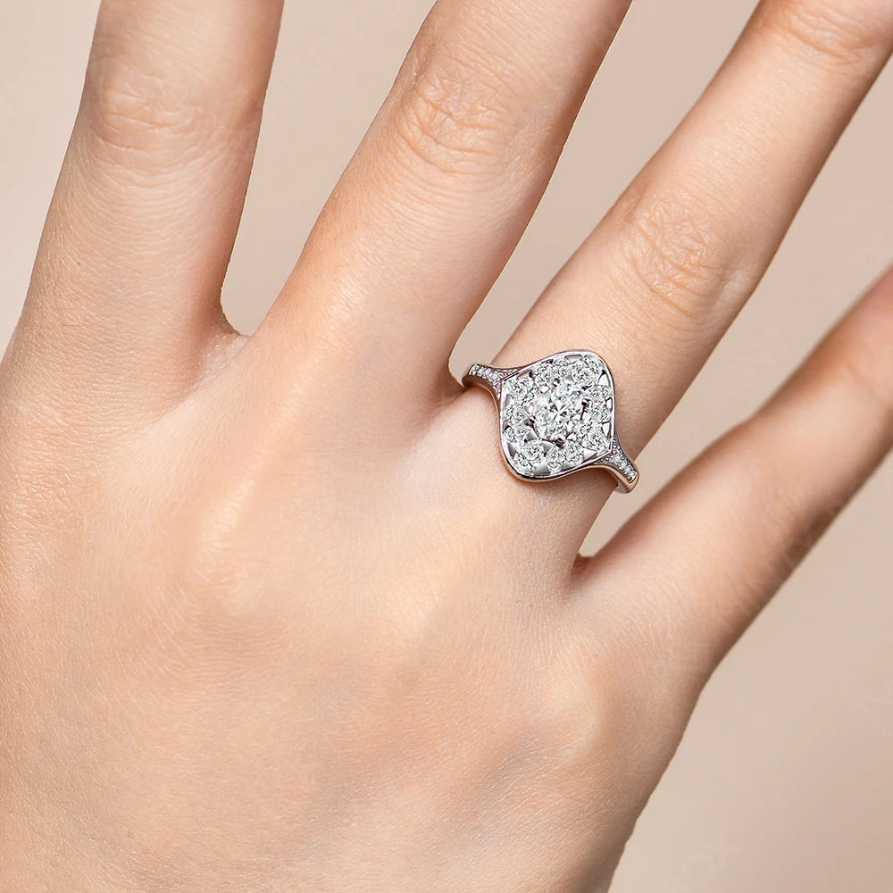 Luxury Oval 2.14Cttw Moissanite Engagement Ring - Ornalux