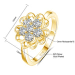 Luxury Flower Moissanite Ring - Valentines Day Gift - Ornalux