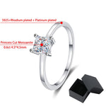 Princess Cut Moissanite Solitaire Ring - 4.5mm - Ornalux