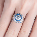 Vintage Men's Moissanite Engagement Ring - Ornalux