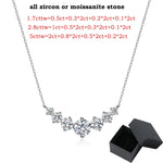 Sparkling Moissanite Diamond Pendant Necklace - Ornalux