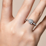 Elegant Moissanite Flower Engagement Ring - Romantic Gift - Ornalux