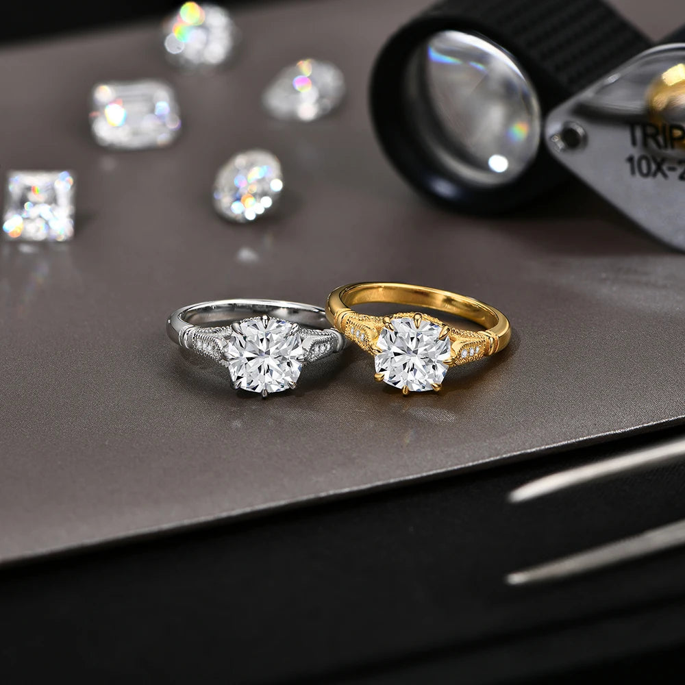 Cushion Cut 2.5CT Moissanite Engagement Ring - Ornalux