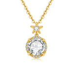 4CT D Color Moissanite Necklace Round Cut - Ornalux