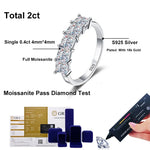 2Cttw D Color Princess Cut Moissanite Diamond Ring - Ornalux