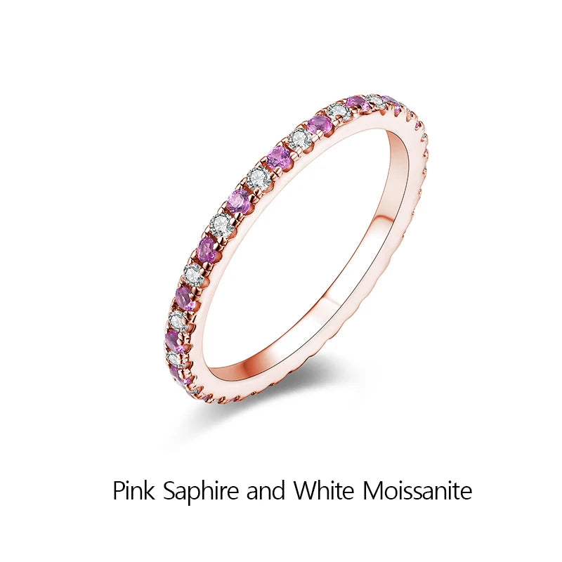 Moissanite Wedding Jewelry Band - Multi Colors - Ornalux