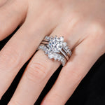 3CT D Color Moissanite Bridal Ring Set - Exquisite Elegance - Ornalux