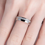 D Color Moissanite Wedding Band Rings for Men - Ornalux