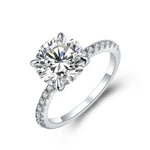 Classic 3.0CT Round Cut Moissanite Ring - Ornalux