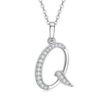 Initial Name Moissanite Pendent Necklace | A-Z Letters - Ornalux