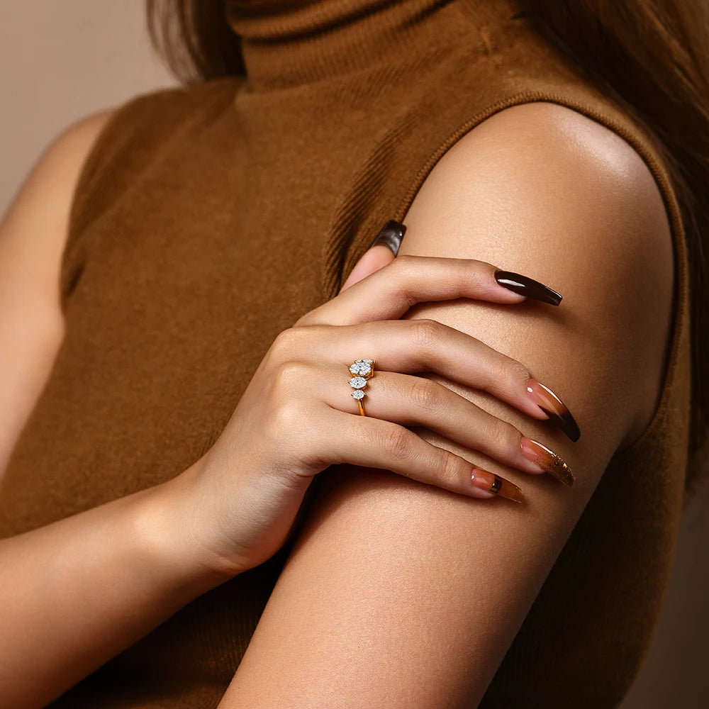 Oval Cut Moissanite Gold Ring - Engagement Wedding Jewelry - Ornalux