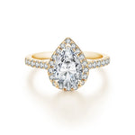 Luxury Pear Cut 2CT Moissanite Engagement Ring - D Color - Ornalux