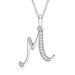 Initial Name Moissanite Pendent Necklace | A-Z Letters - Ornalux