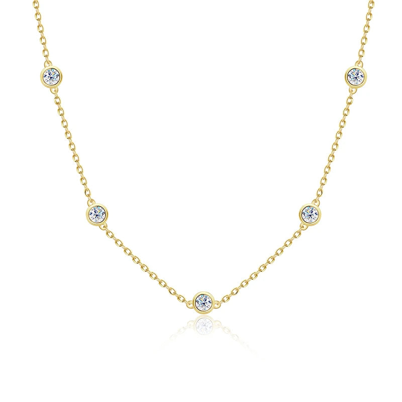 Elegant 3.5mm Moissanite Diamond Necklace - Ornalux