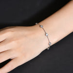 D Color Moissanite Diamond Bracelet - Round Cut - Ornalux