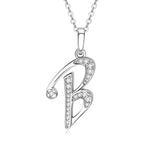 Initial Name Moissanite Pendent Necklace | A-Z Letters - Ornalux
