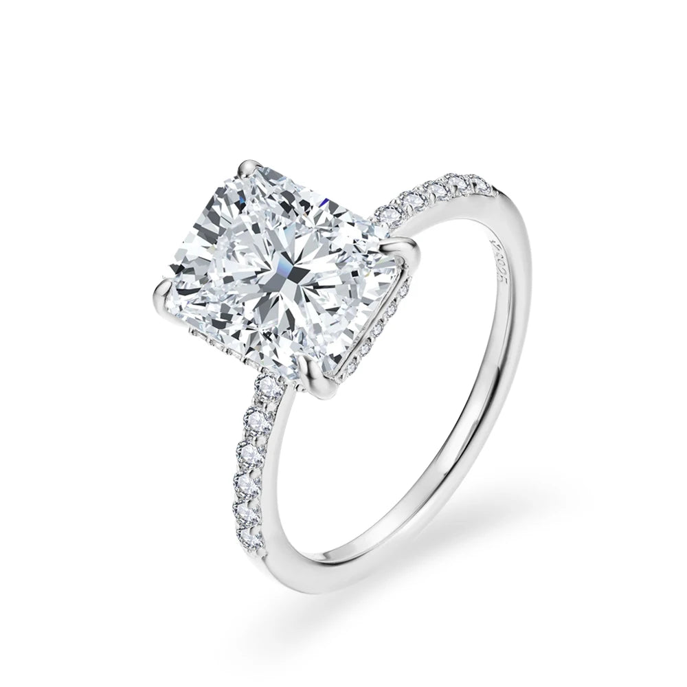 Radiant Cut 4CT Moissanite Ring - Sparkling Fine Jewelry - Ornalux