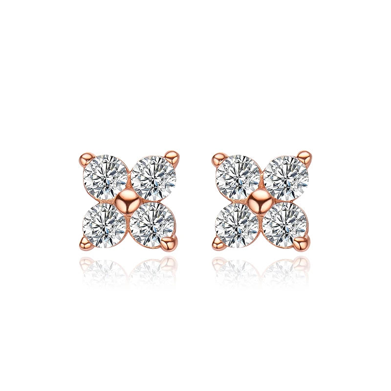 Classic Moissanite Stud Earrings - 4 Stones - Ornalux