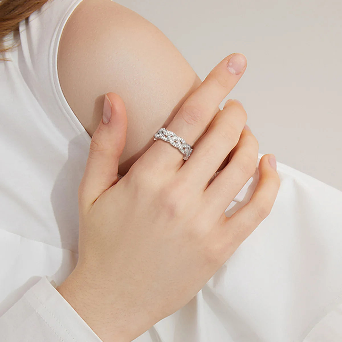 Unisex Moissanite Cuban Link Ring - D Color VVS1 Certified - Ornalux