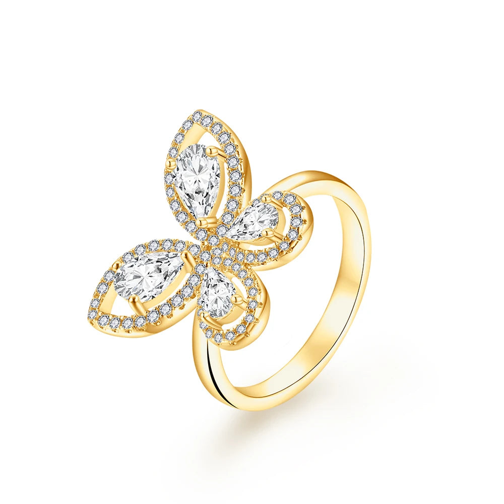 Women's Butterfly Moissanite Ring - Fine Jewelry - Ornalux