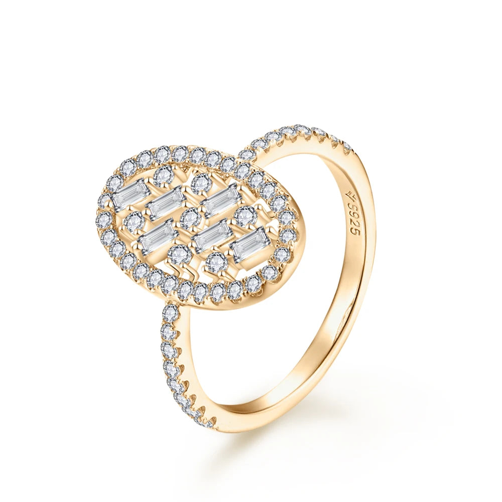 Handmade White Gold Moissanite Engagement Ring for Women - Ornalux