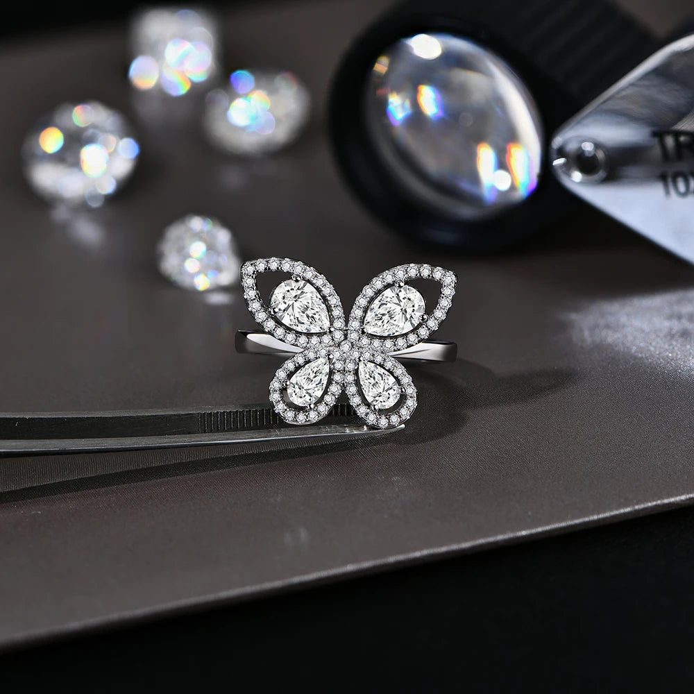 Women's Butterfly Moissanite Ring - Fine Jewelry - Ornalux