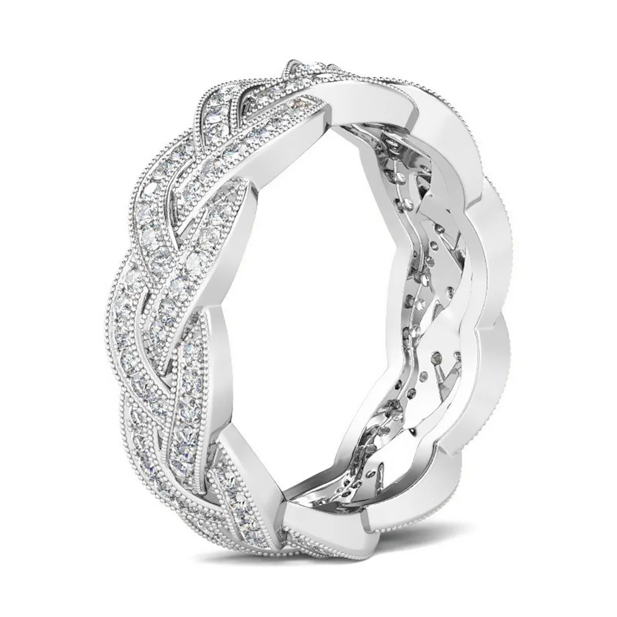 Unisex Moissanite Cuban Link Ring - D Color VVS1 Certified - Ornalux