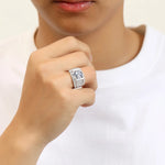 Real Silver Men's Moissanite Ring 4Ct Hip Hop Jewelry - Ornalux