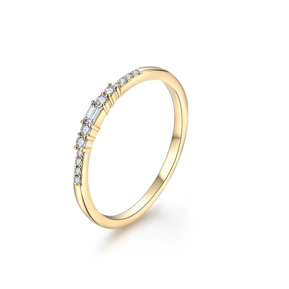 D Color Moissanite Wedding Band Ring - Ornalux