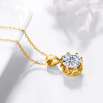 4CT D Color Moissanite Necklace Round Cut - Ornalux