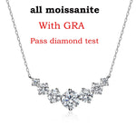 Sparkling Moissanite Diamond Pendant Necklace - Ornalux