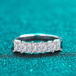 2Cttw D Color Princess Cut Moissanite Diamond Ring - Ornalux