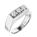 Luxury 3 Stone Moissanite Ring 925 Sterling Silver - Ornalux