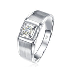 Luxury Certified Moissanite Men's Ring - 925 Silver - Ornalux