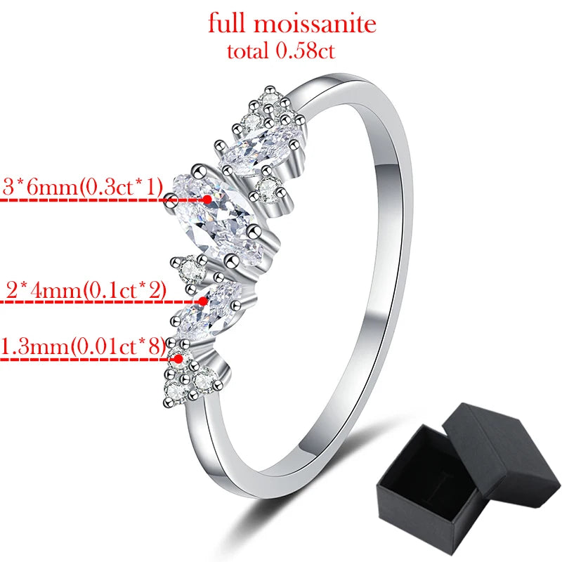 High Quality Marquise Cut Moissanite Ring - Ornalux
