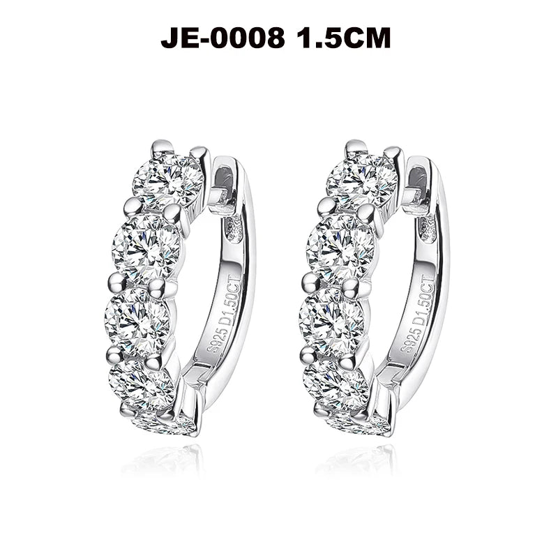 18k 3cttw Moissanite Hoop Earrings - Ornalux