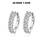 18k 3cttw Moissanite Hoop Earrings - Ornalux
