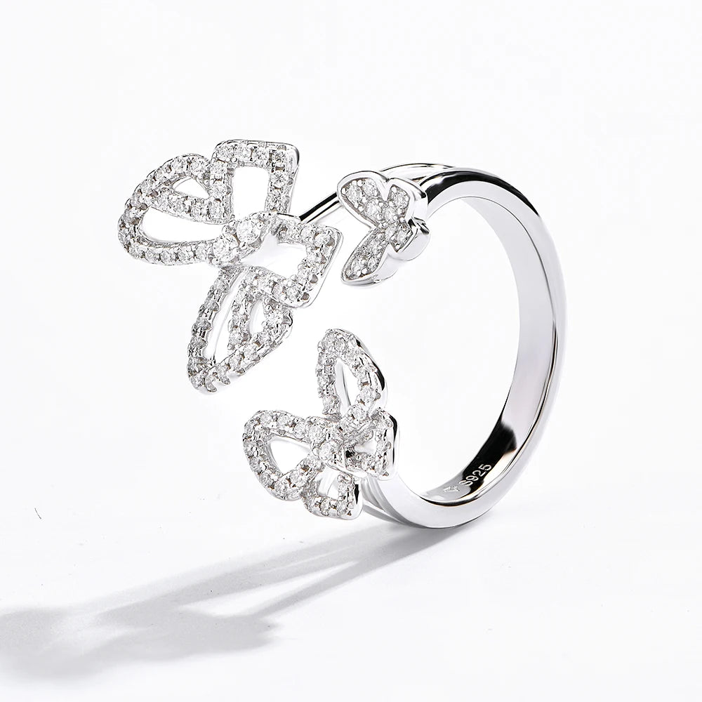 Luxury Butterfly Moissanite Diamond Ring - Ornalux