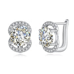 4Ct Moissanite Earrings Studs With Certificate - Ornalux