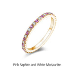 Moissanite Wedding Jewelry Band - Multi Colors - Ornalux