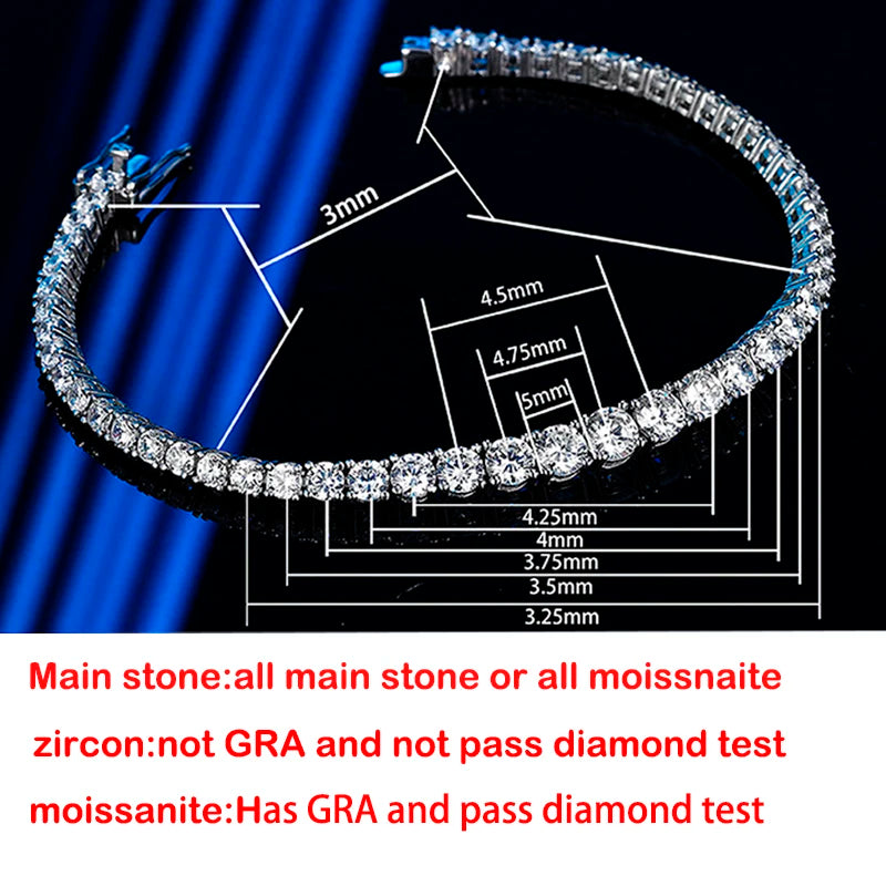 Full Diamond Gradient Moissanite Tennis Bracelet - Ornalux