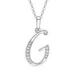 Initial Name Moissanite Pendent Necklace | A-Z Letters - Ornalux