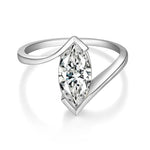 1 Carat Horse Eye Marquise Cut Moissanite Ring - Ornalux