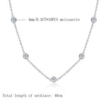Elegant 3.5mm Moissanite Diamond Necklace - Ornalux