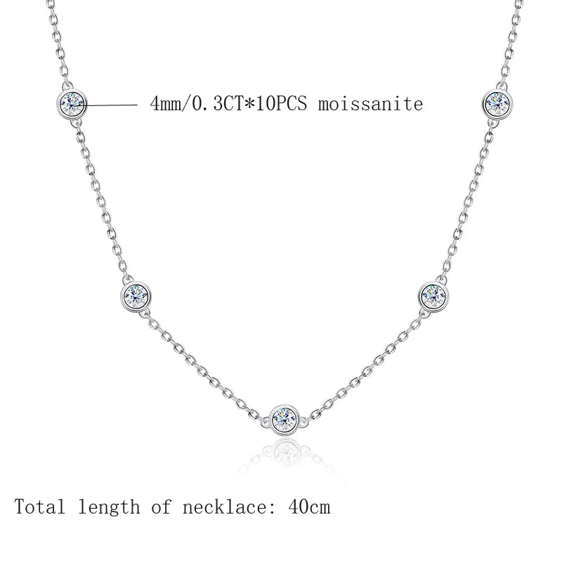 Elegant 3.5mm Moissanite Diamond Necklace - Ornalux